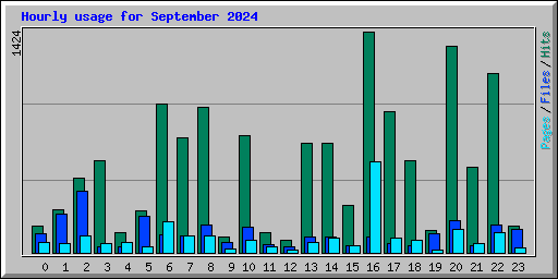 Hourly usage for September 2024